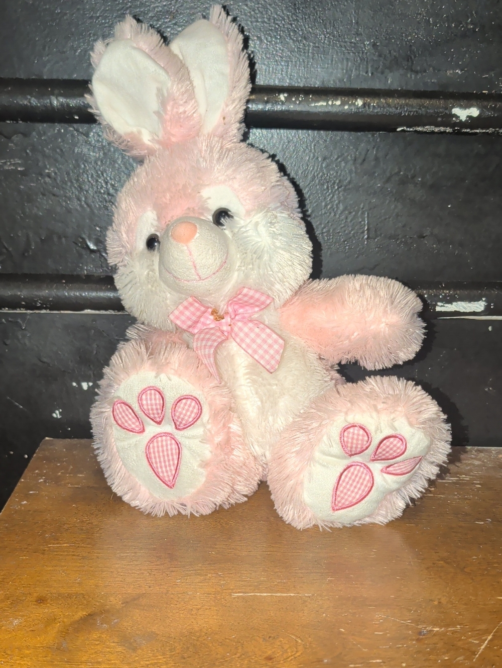Plush Pink Bunny Toy for Small Pets